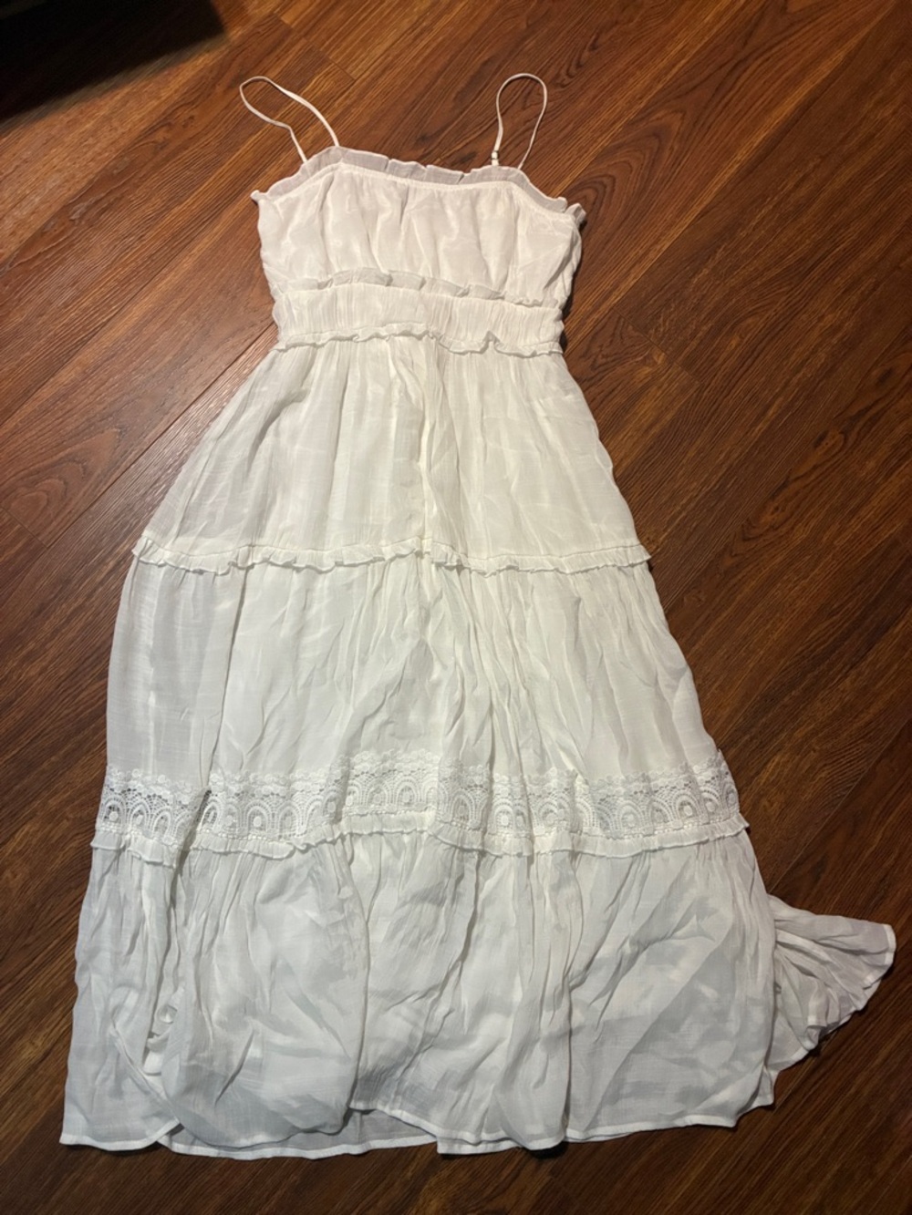 Fashion Nova White Spaghetti-Strap Maxi Dress